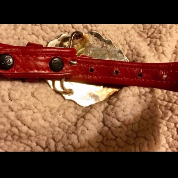 JUSTIN TOP GRAIN COWHIDE BELT WITH CRUMRINE BUCKLE main image 5